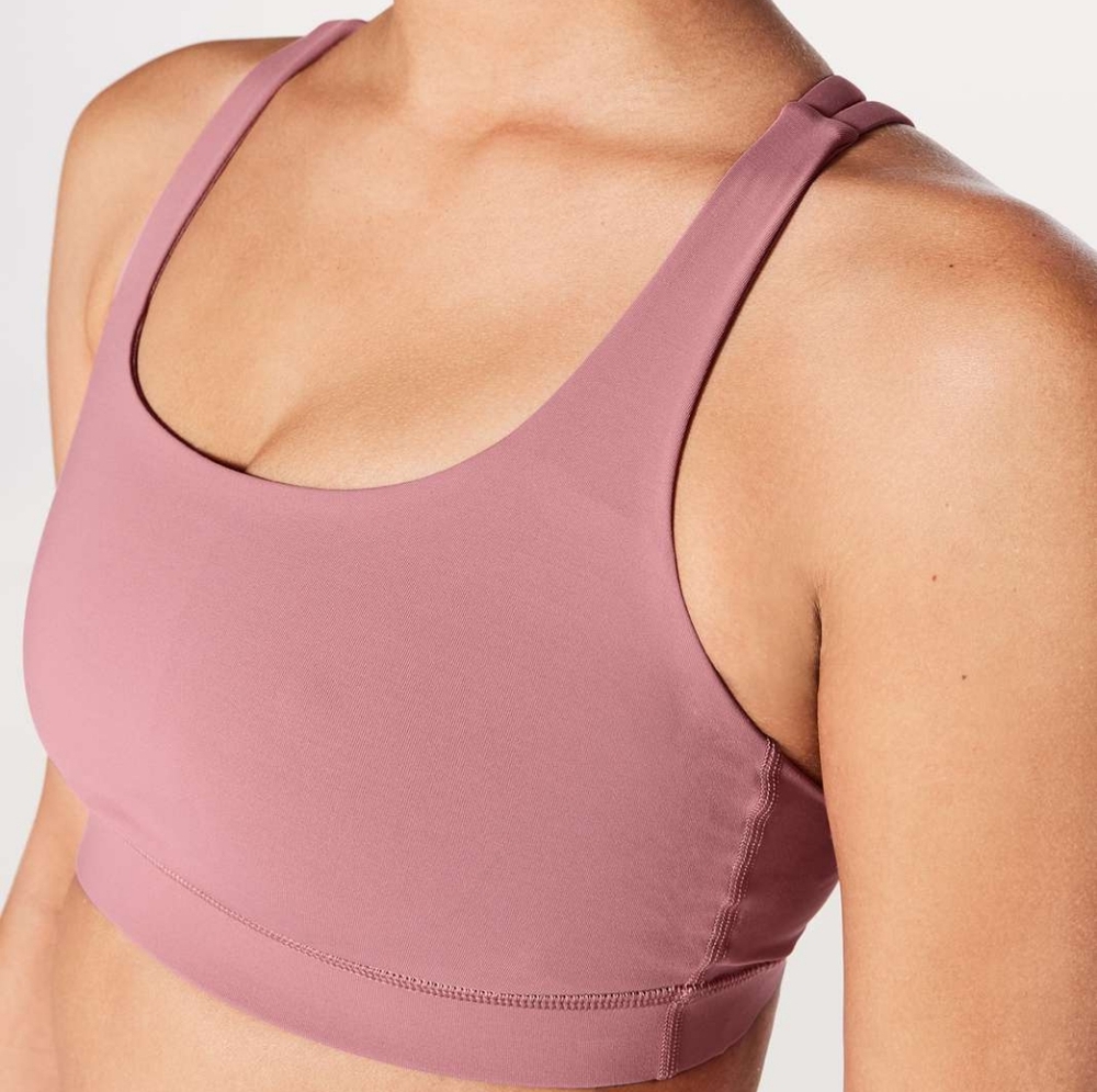 Size 12 lululemon energy Bra "quick sand"
